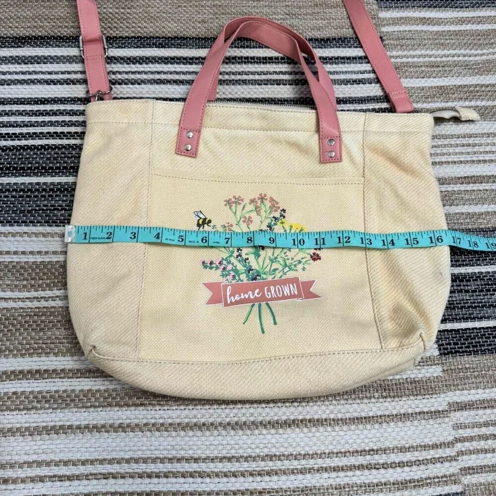 American Girl Blaire Home Grown Floral Crossbody Tote Cream One Size
